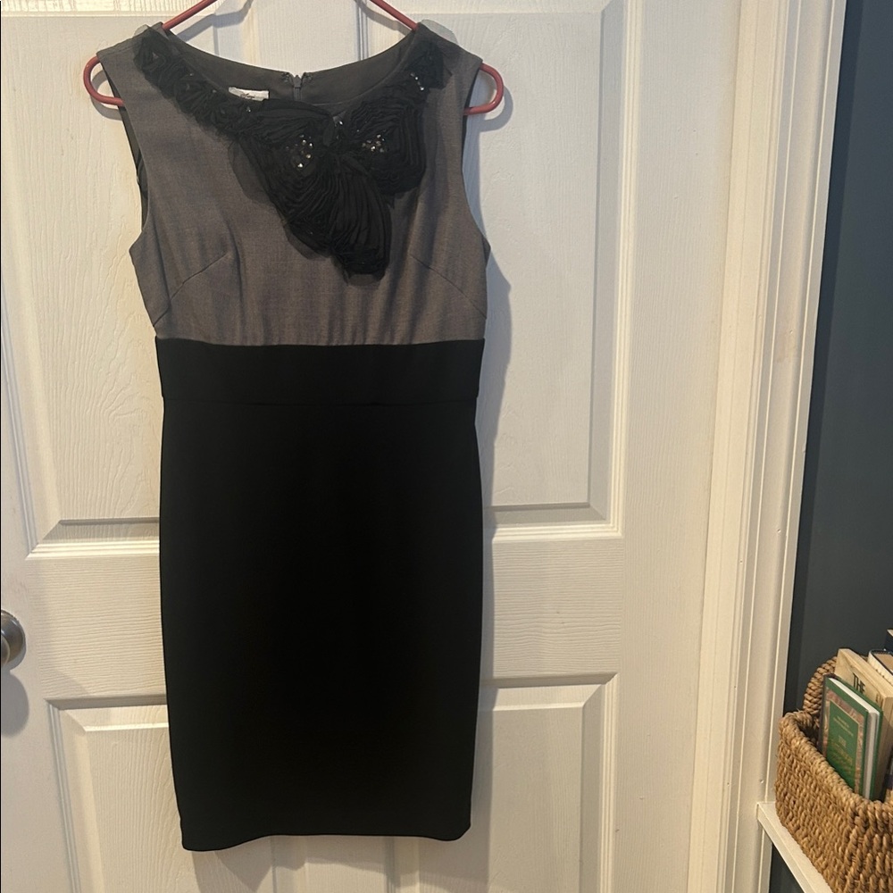 Suzi Chin for Maggy Boutique Black and Gray Mini Dress